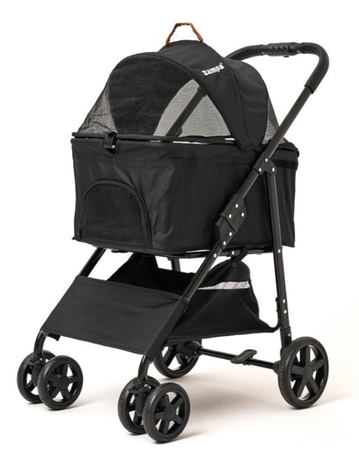 Zampa - Zampa Albon Kedi Köpek Arabası Siyah LD02-B 53x77x100 Cm