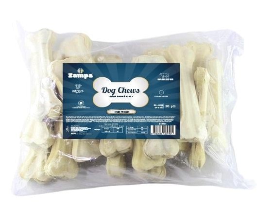 Zampa - Zampa Beyaz Press Kemik Köpek Ödülü 50-55 Gr 20 Li (Dc4461)