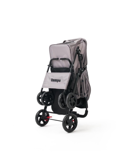 Zampa Core Kedi & Köpek Arabası Gri 37×55×96 cm (ZS-102-4-G) - Thumbnail