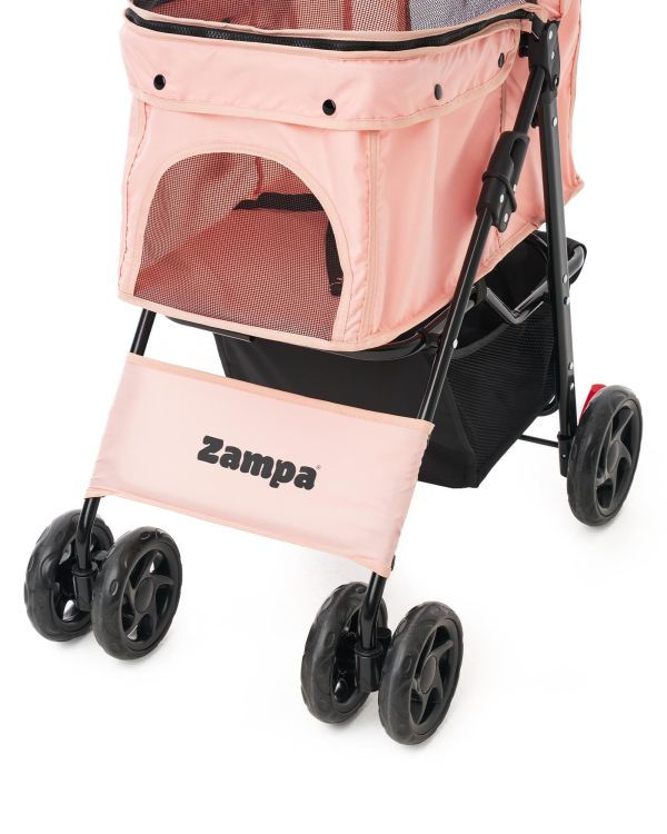 Zampa Core Kedi & Köpek Arabası Pembe 37×55×96 cm (ZS-102-4-P)