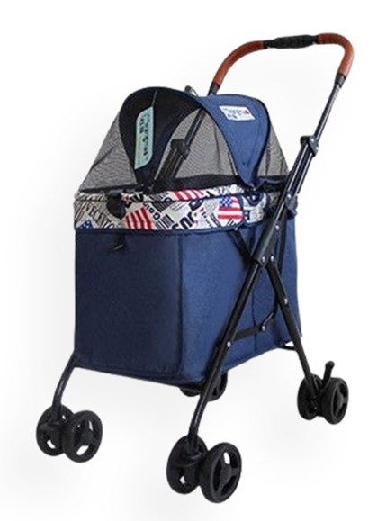 Zampa - Zampa Falconx (LD03 Navy Blue) Kedi Köpek Arabası Lacivert 47X78X98 Cm