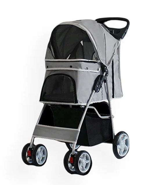 Zampa - Zampa Favorite Kedi Köpek Arabası Gri SP02PG 46x78x99 Cm