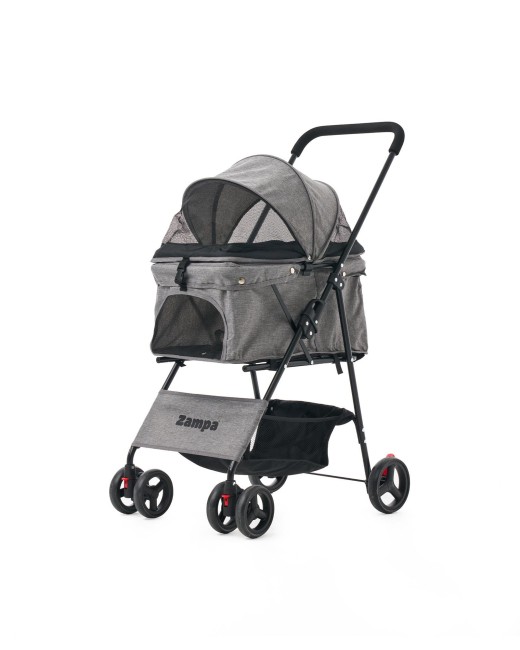 Zampa - Zampa Flux Kedi & Köpek Arabası Gri 45×63×93 cm (ZS-102-1-G)