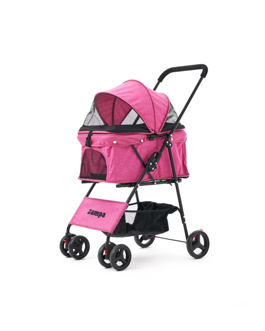 Zampa - Zampa Flux Kedi & Köpek Arabası Pembe 45×63×93 cm (ZS-102-1-P)
