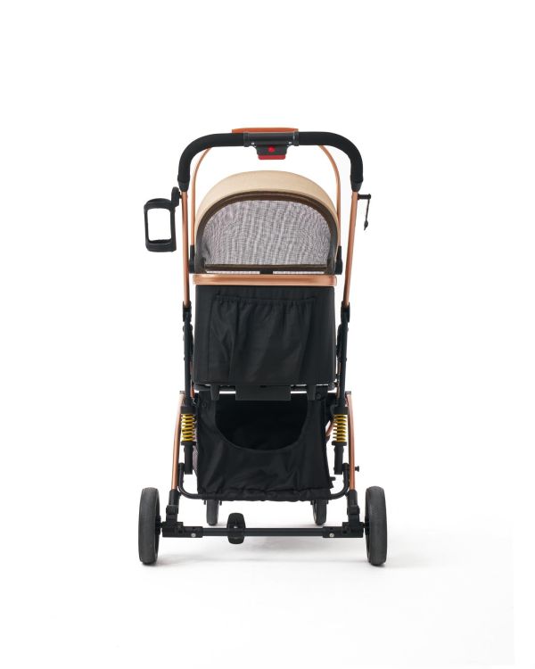 Zampa Mode Kedi & Köpek Arabası Haki 52×65×100 cm (ZS-301)