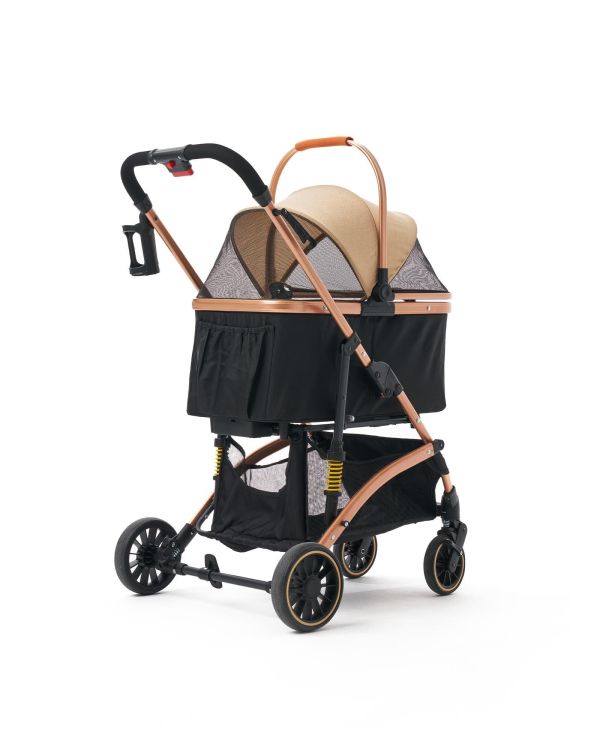 Zampa Mode Kedi & Köpek Arabası Haki 52×65×100 cm (ZS-301)