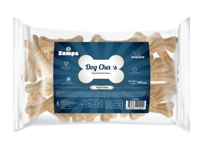 Zampa - Zampa Natural Press Kemik Köpek Ödülü 20-25 Gr 100 Lü (Dc4249)