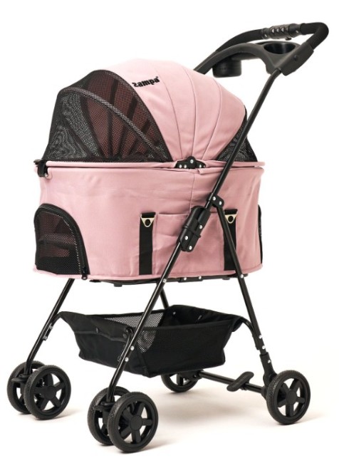 Zampa - Zampa Norris Kedi Köpek Arabası Pembe SP02FL-P 46x83x105