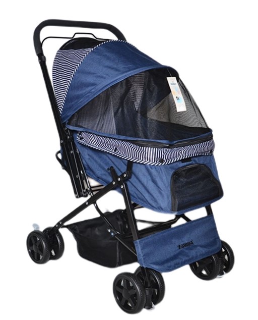 Zampa - Zampa Nova (BL08 Navy Blue) Kedi Köpek Arabası Lacivert 52X76.5X95 Cm