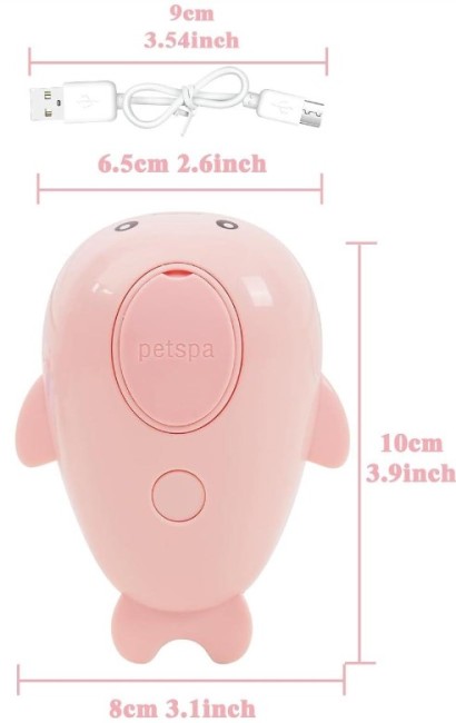 Zampa - Zampa Pembe Balık Tasarımlı Buharlı Kedi Tarak (Xrk-09)