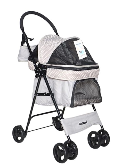 Zampa - Zampa Perez Kedi Köpek Arabası Puantiyeli BL07G 42X63X89 Cm
