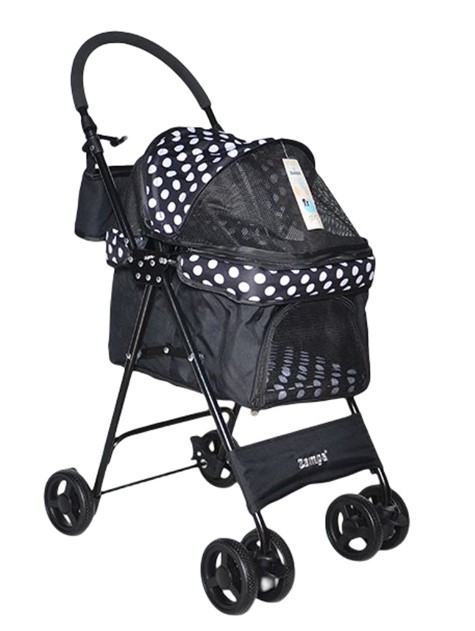Zampa - Zampa Perez Kedi Köpek Arabası Siyah BL07B 42X63X89 Cm
