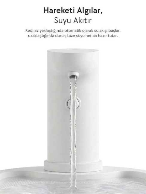 Zampa PF-010 Oval Pet Otomatik Su Pınarı Bataryalı Beyaz 3.2 Litre - Thumbnail