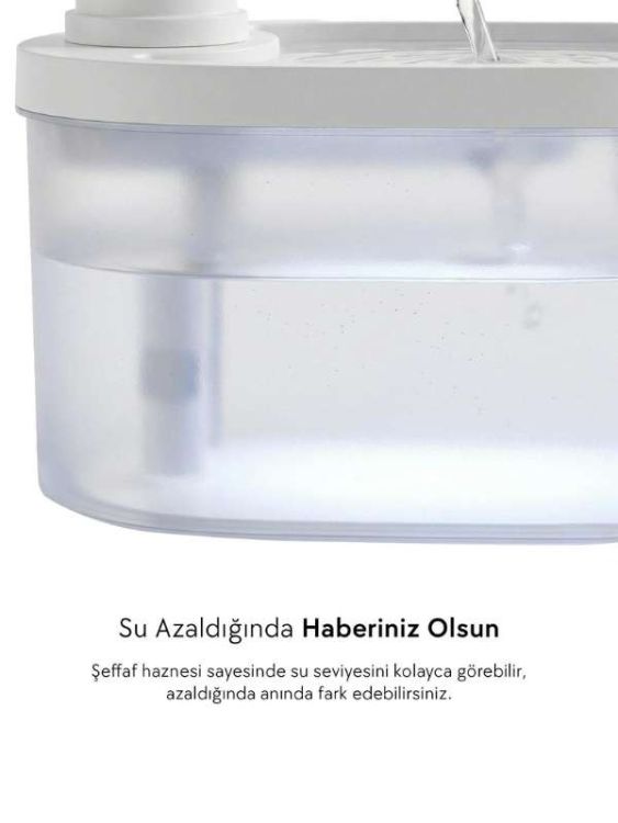 Zampa PF-010 Oval Pet Otomatik Su Pınarı Bataryalı Beyaz 3.2 Litre