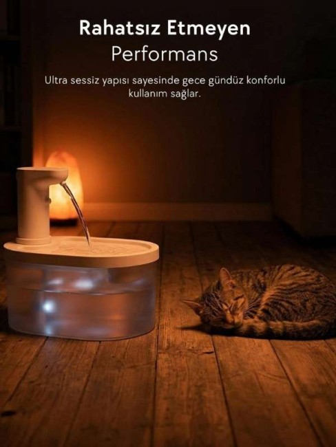 Zampa PF-010 Oval Pet Otomatik Su Pınarı Bataryalı Beyaz 3.2 Litre - Thumbnail