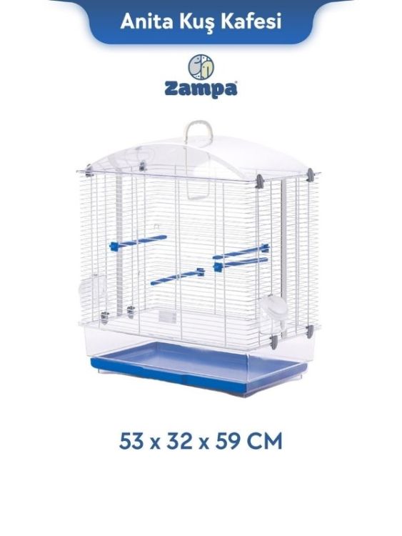 Zampa Plus Anita Kuş Kafesi 53x32x59 Cm (Zıt-2754)