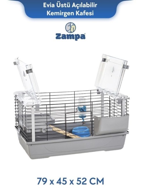 Zampa - Zampa Plus Eva Tavşan Kafesi 79x45x52 cm (ZIT-3041)