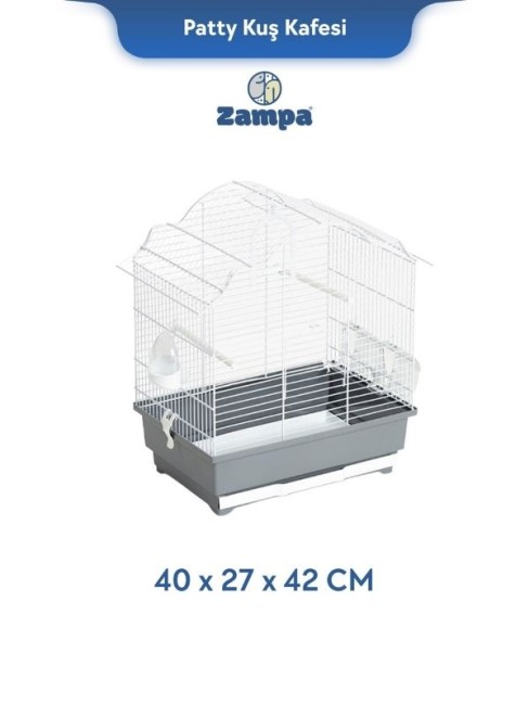 Zampa - Zampa Plus Patty Kuş Kafesi 40x27x42 Cm (Zıt-2860)