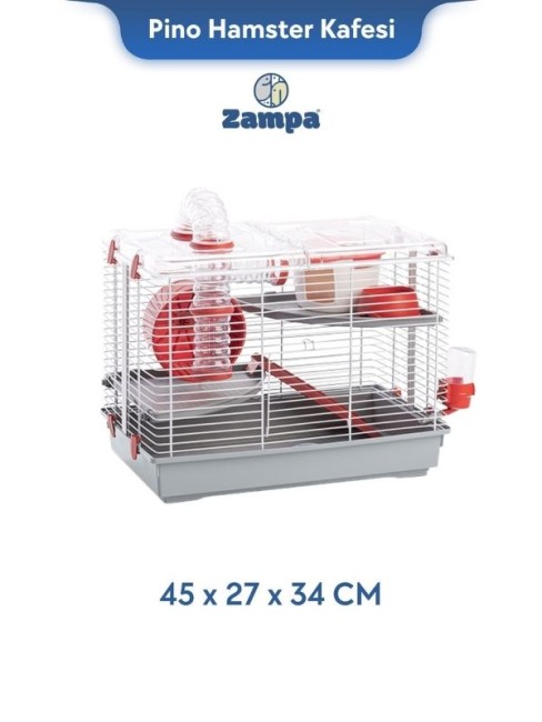 Zampa - Zampa Plus Pino Hamster Kafesi 45x27x34 Cm (Zıt-2990)