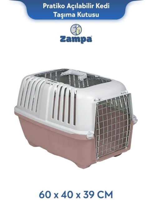Zampa - Zampa Plus Pratiko Açılabilir Kedi Taşıma Çantası 60x40x39cm (ZIT-3096)