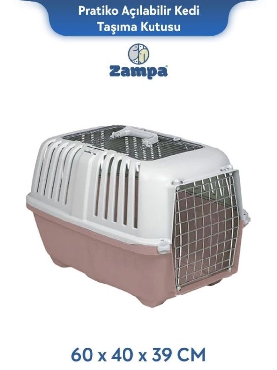 Zampa Plus Pratiko Açılabilir Kedi Taşıma Çantası 60x40x39cm (ZIT-3096)