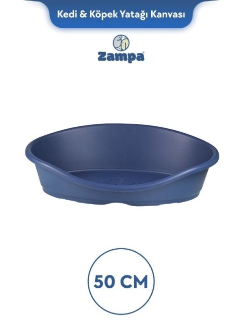 Zampa - Zampa Plus Toffee Plastik Kedi & Köpek Yatağı 1 - 50cm Mavi (ZIT-2327)