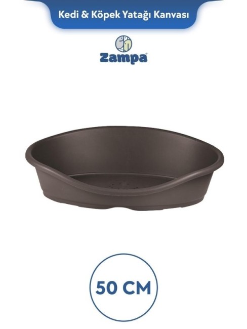 Zampa - Zampa Plus Toffee Plastik Kedi & Köpek Yatağı 1 - 50cm Moka (ZIT-2341)