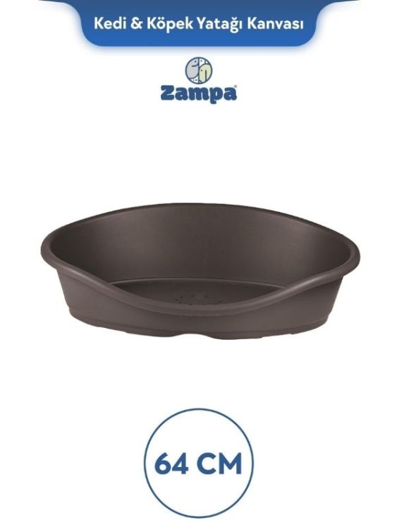 Zampa Plus Toffee Plastik Kedi & Köpek Yatağı 2 - 64cm Moka (ZIT-2372)