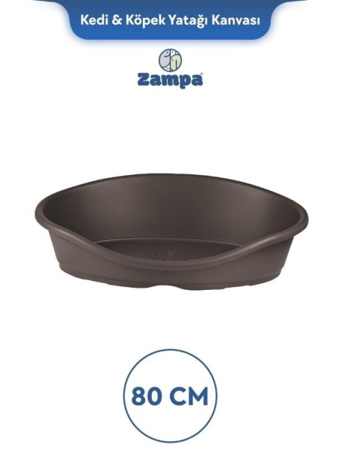 Zampa - Zampa Plus Toffee Plastik Kedi & Köpek Yatağı 3 - 80cm Moka (ZIT-2402)
