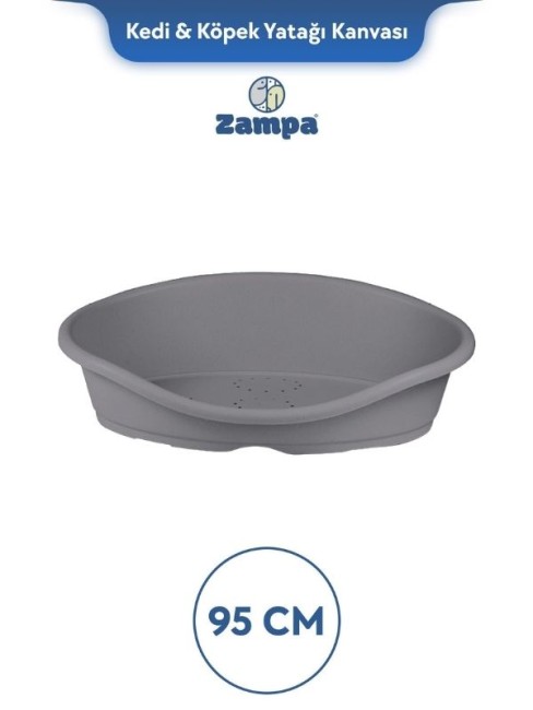 Zampa - Zampa Plus Toffee Plastik Kedi & Köpek Yatağı 4 - 95cm Gri(ZIT-2426)