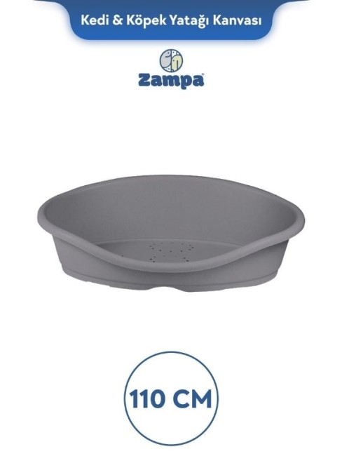 Zampa - Zampa Plus Toffee Plastik Kedi & Köpek Yatağı 5 - 110cm Gri (ZIT-2457)