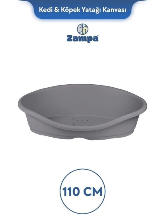 Zampa Plus Toffee Plastik Kedi & Köpek Yatağı 5 - 110cm Gri (ZIT-2457)