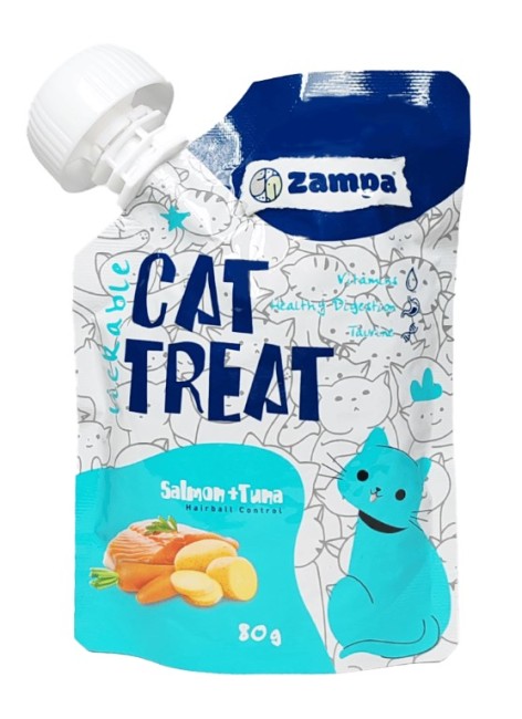 Zampa - Zampa Puding Somonlu Ton Balıklı Kedi Ödülü 80 Gr (Zpo1080-08)