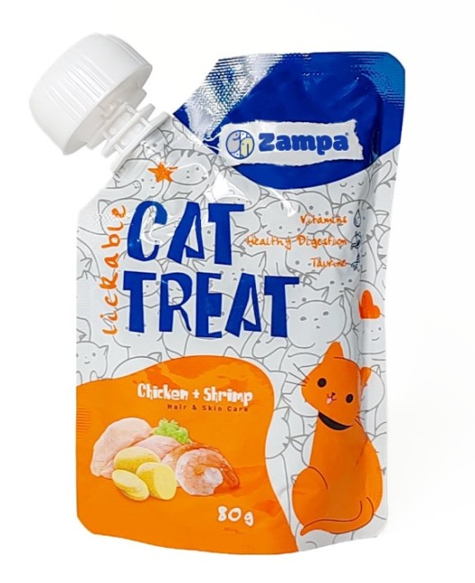 Zampa - Zampa Puding Tavuklu Karidesli Kedi Ödülü 80 Gr (Zpo1080-15)