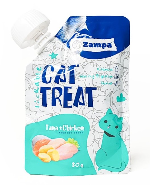 Zampa - Zampa Puding Ton Balıklı Tavuklu Kedi Ödülü 80 Gr (Zpo1080-22)