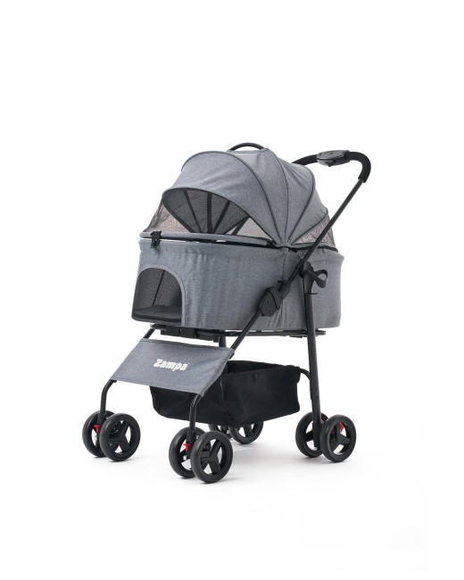 Zampa - Zampa Pure Kedi & Köpek Arabası Gri 50×67×99 cm (ZS-107-G)