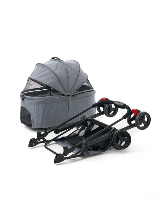 Zampa Pure Kedi & Köpek Arabası Gri 50×67×99 cm (ZS-107-G) - Thumbnail