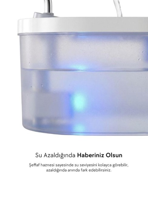 Zampa PWF-01 Oval Pet Otomatik Su Pınarı Beyaz 3.2 Litre - Thumbnail