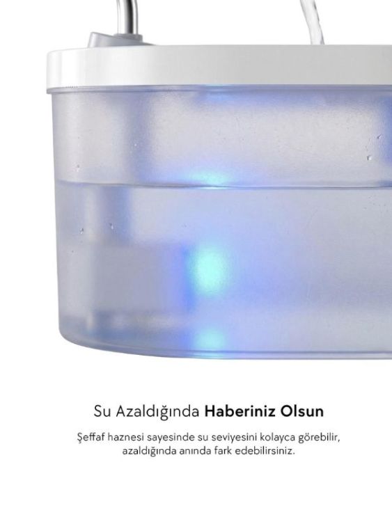 Zampa PWF-01 Oval Pet Otomatik Su Pınarı Beyaz 3.2 Litre