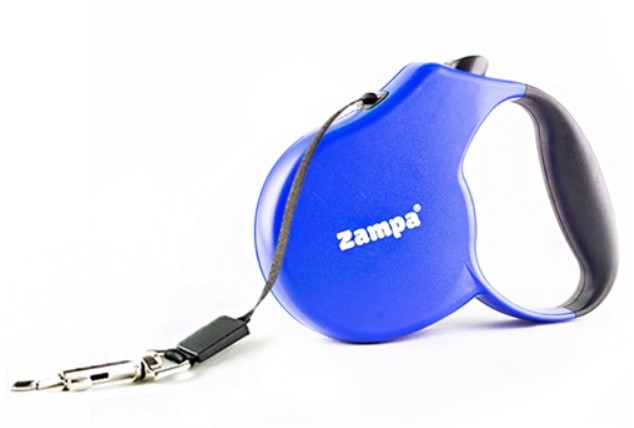 Zampa Şerit Otomatik Gezdirme Tasması 5 Metre L Beden Mavi