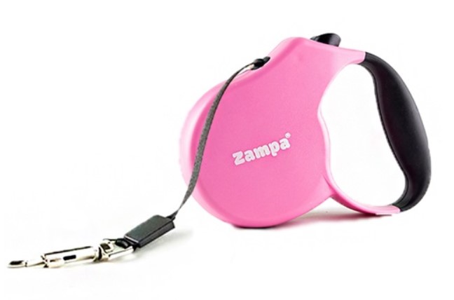 Zampa Şerit Otomatik Gezdirme Tasması 5 Metre L Beden Pembe Zampa Şerit Otomatik Gezdirme Tasması 5 Metre L Beden Pembe