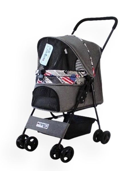 Zampa - Zampa Showtime Kedi Köpek Arabası Gri SP02XKG 42X69.5X88 Cm