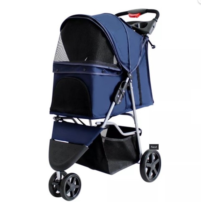 Zampa - Zampa TriBoro Kedi ve Köpek Arabası Lacivert (SP03P-N) 45x80x90cm