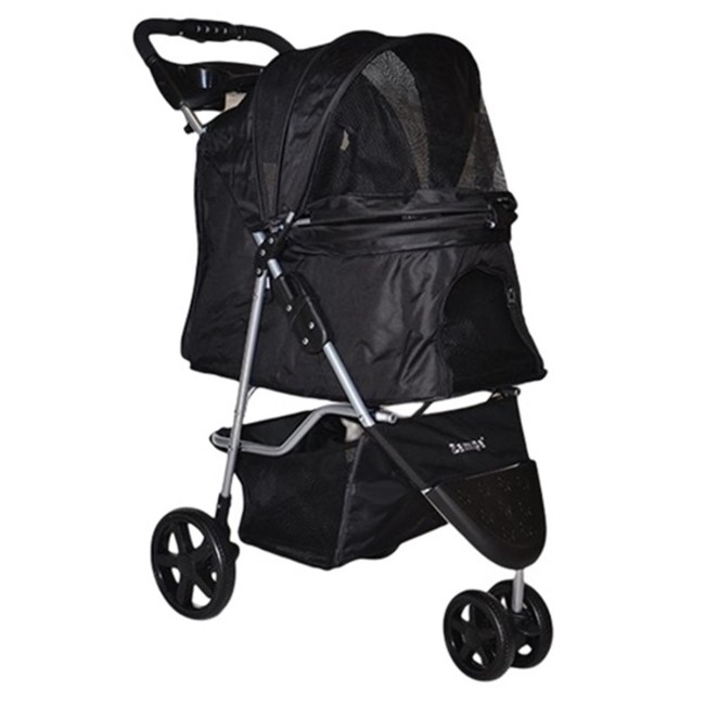 Zampa - Zampa TriBoro Kedi ve Köpek Arabası Siyah (SP03P-B) 45x80x90cm