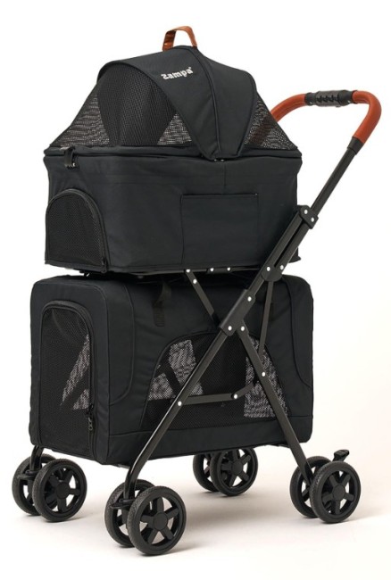 Zampa - Zampa Tsunoda Kedi Köpek Arabası Siyah LD03F-B 50x83x102 Cm