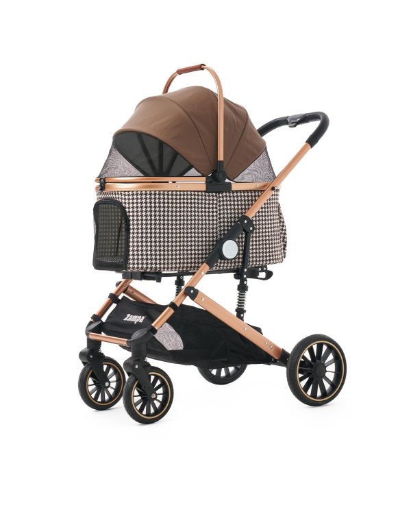 Zampa Vector Kedi & Köpek Arabası Kahverengi 35×87×101 cm (ZS-303L)