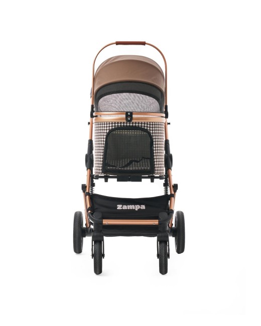 Zampa Vector Kedi & Köpek Arabası Kahverengi 35×87×101 cm (ZS-303L) - Thumbnail