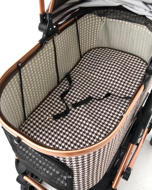 Zampa Vector Kedi & Köpek Arabası Kahverengi 35×87×101 cm (ZS-303L) - Thumbnail